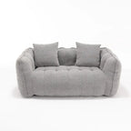 Canapé inclinable carré confortable avec coussins épais et structure robuste pour le salon