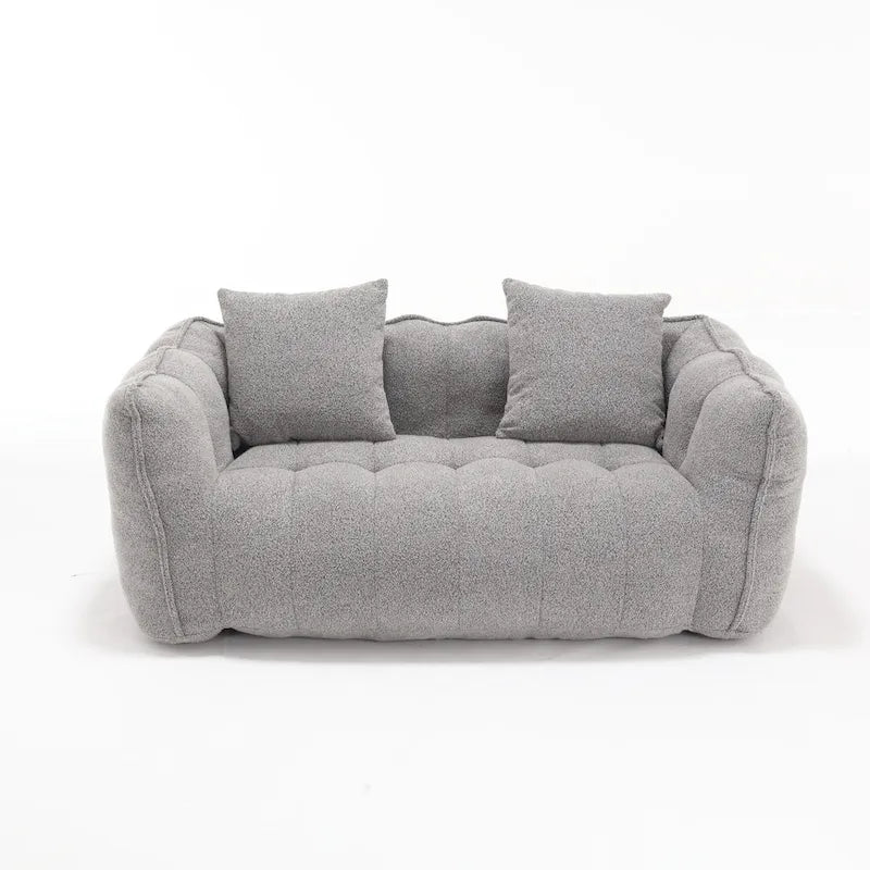Canapé inclinable carré confortable avec coussins épais et structure robuste pour le salon