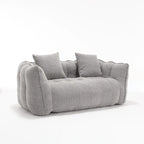 Canapé inclinable carré confortable avec coussins épais et structure robuste pour le salon