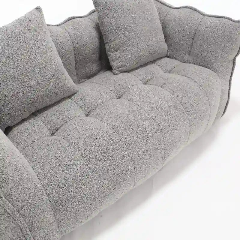Canapé inclinable carré confortable avec coussins épais et structure robuste pour le salon