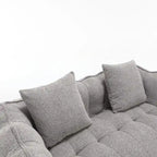 Canapé inclinable carré confortable avec coussins épais et structure robuste pour le salon