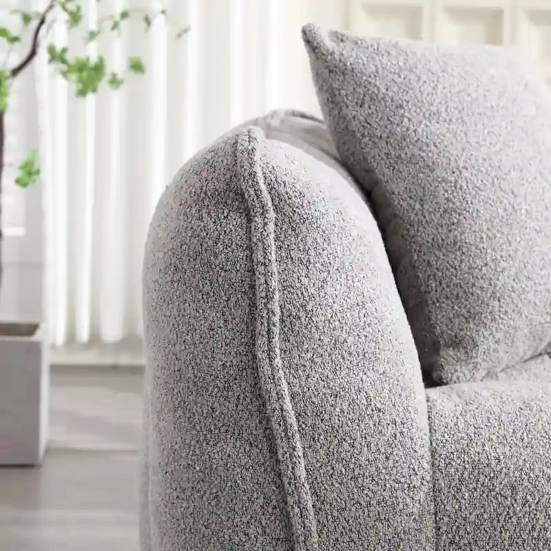 Canapé inclinable carré confortable avec coussins épais et structure robuste pour le salon