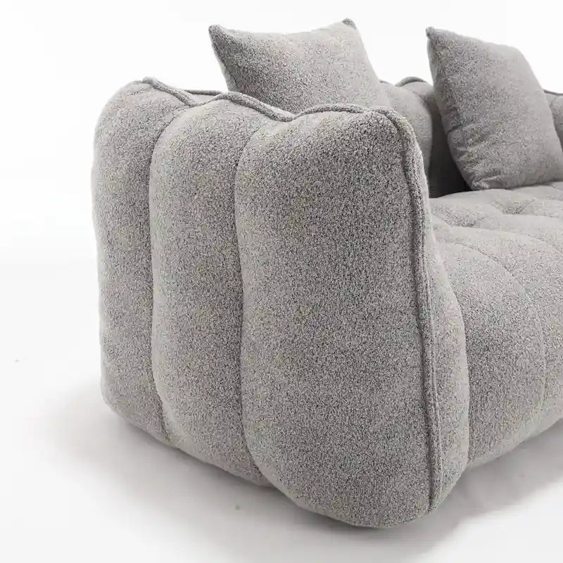 Canapé inclinable carré confortable avec coussins épais et structure robuste pour le salon