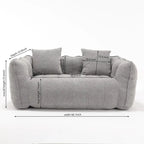 Canapé inclinable carré confortable avec coussins épais et structure robuste pour le salon