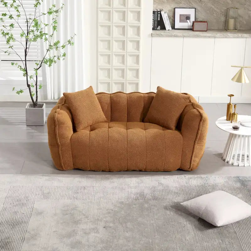 Canapé inclinable carré confortable avec coussins épais et structure robuste pour le salon