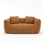 Canapé inclinable carré confortable avec coussins épais et structure robuste pour le salon