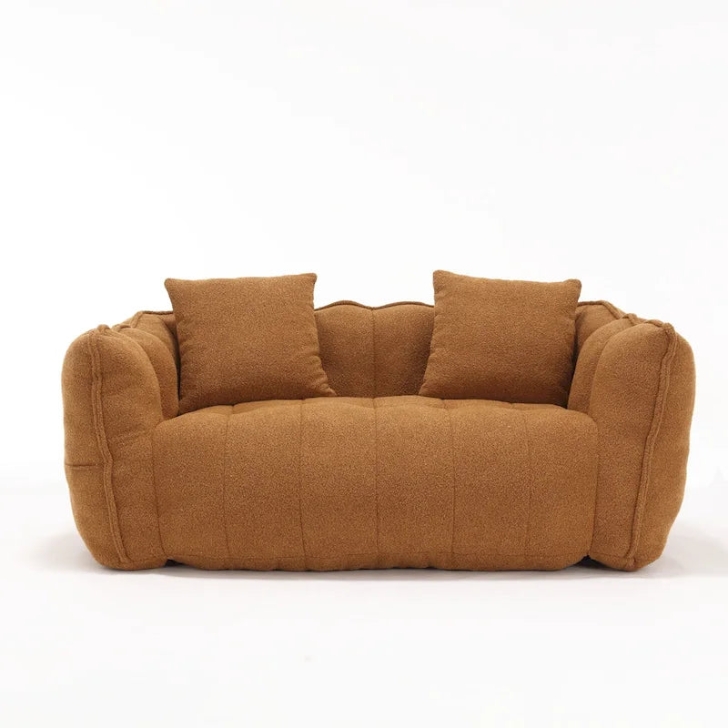 Canapé inclinable carré confortable avec coussins épais et structure robuste pour le salon
