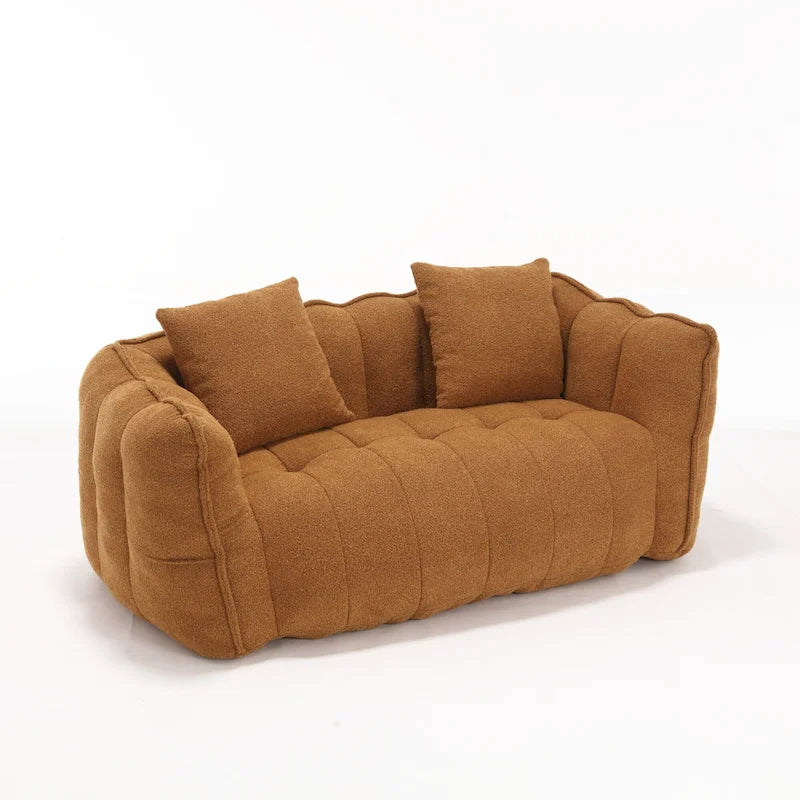 Canapé inclinable carré confortable avec coussins épais et structure robuste pour le salon
