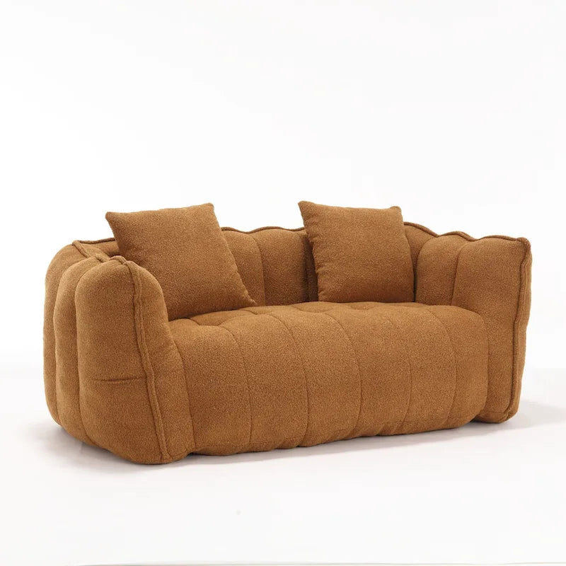 Canapé inclinable carré confortable avec coussins épais et structure robuste pour le salon