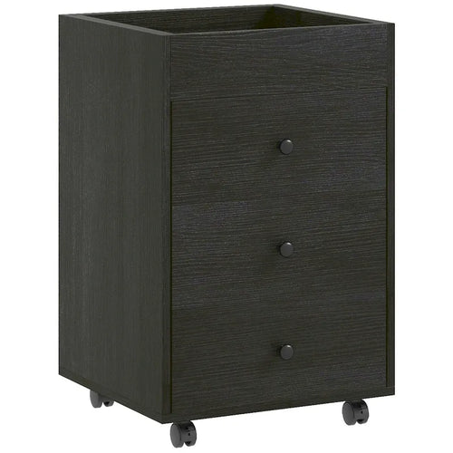 Meuble de rangement à 3 tiroirs pour bureau à domicile sur roulettes avec plateau amovible