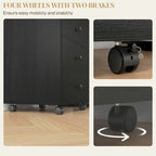 Meuble de rangement à 3 tiroirs pour bureau à domicile sur roulettes avec plateau amovible