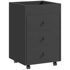 Meuble de rangement à 3 tiroirs pour bureau à domicile sur roulettes avec plateau amovible