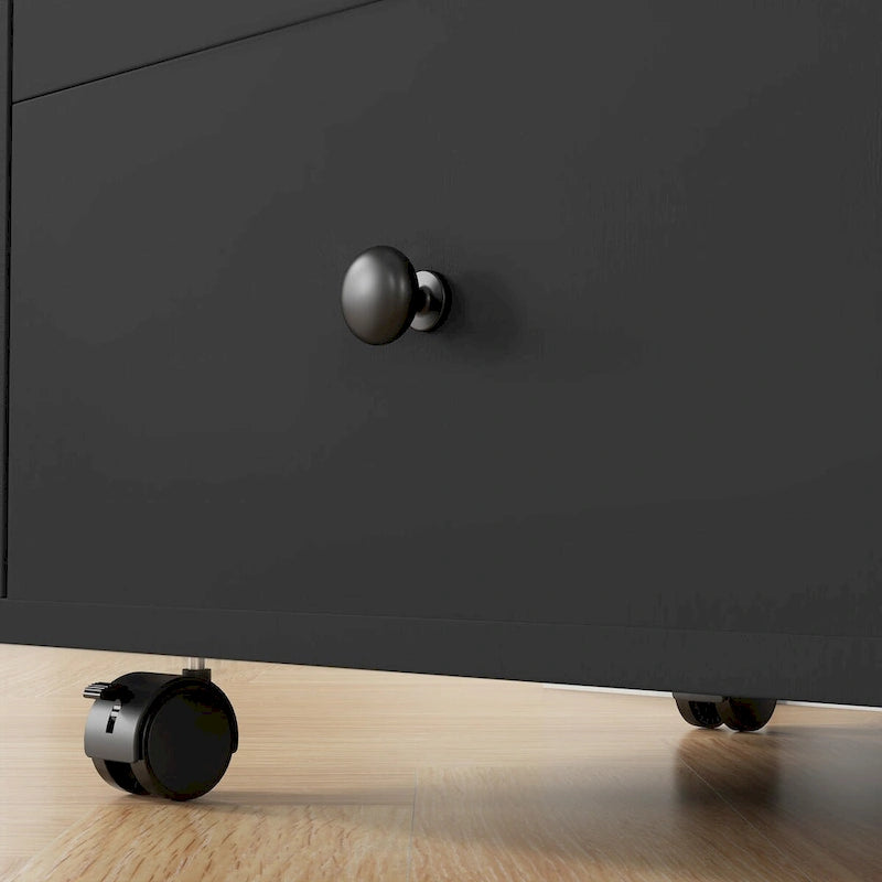 Meuble de rangement à 3 tiroirs pour bureau à domicile sur roulettes avec plateau amovible