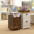 Meuble de rangement à 3 tiroirs pour bureau à domicile sur roulettes avec plateau amovible