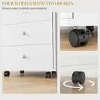 Meuble de rangement à 3 tiroirs pour bureau à domicile sur roulettes avec plateau amovible