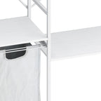 Portant à vêtements autoportant avec étagère inférieure en treillis métallique