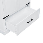 Meuble de rangement haut de salle de bain sur pied avec étagères réglables et porte pour petits espaces