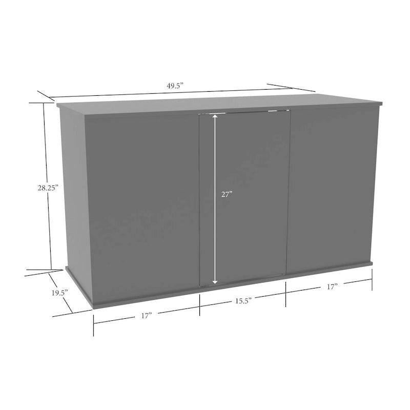 Meuble d'aquarium cerisier 284/340 litres avec rangement fermé